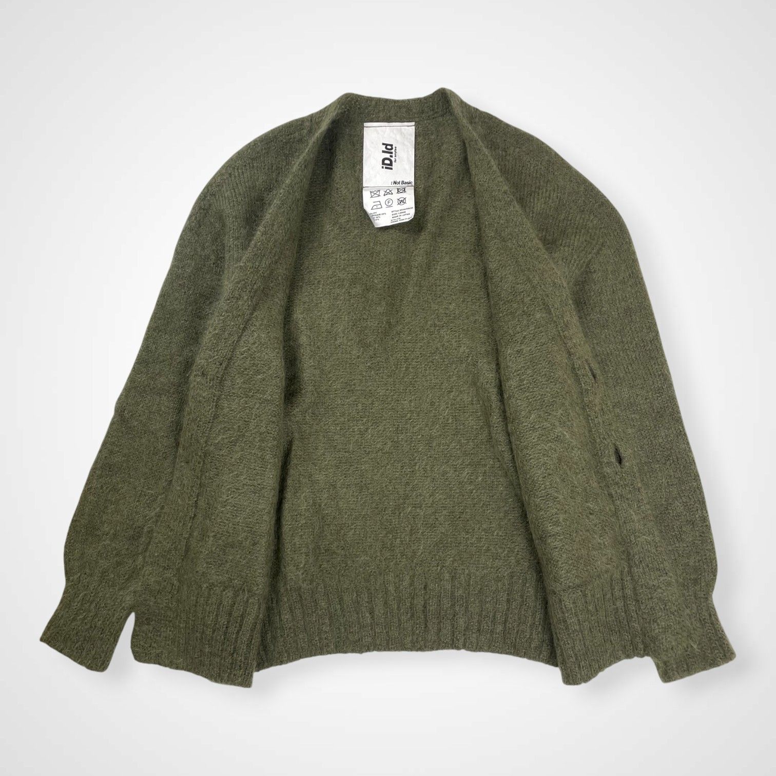 id × anytee アイディー エニティー / KID MOHAIR JUMPER (CARDIGAN 