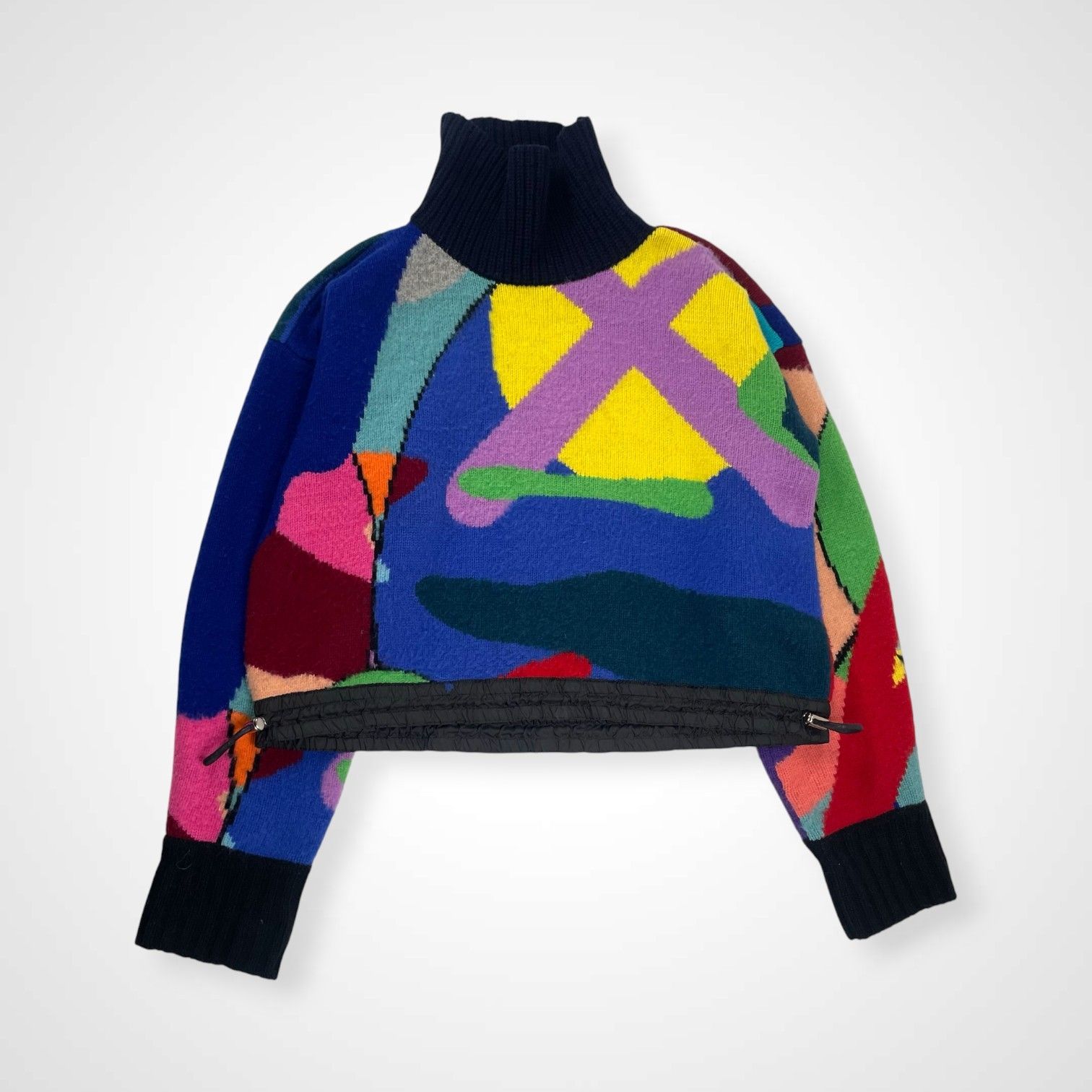 sacai × KAWS サカイ カウズ / Jacquard Knit Pullover タートルネック 