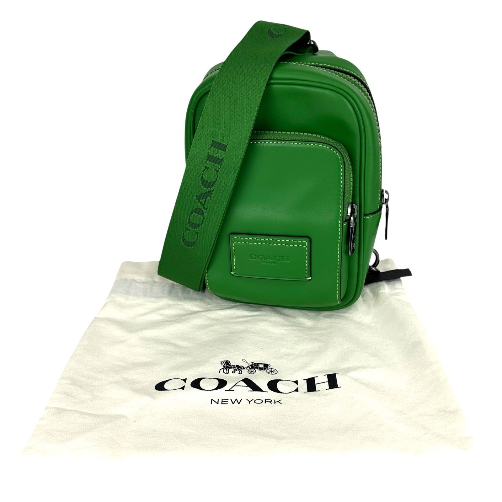 COACH】コーチ CX071 レーサー スリング パック グリーン メンズ 