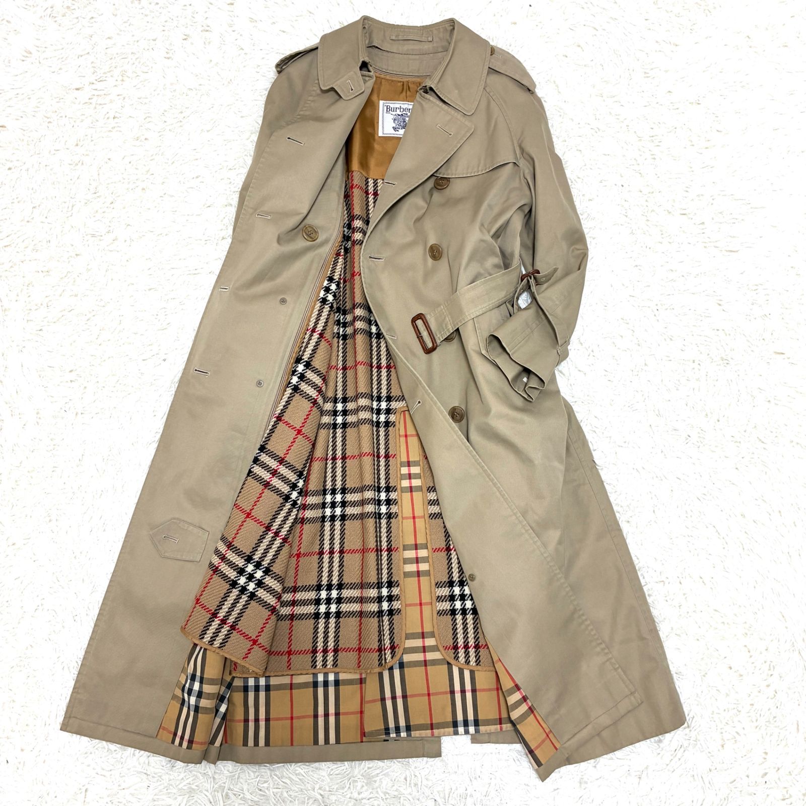 BURBERRYノバチェックライナー付トレンチコートカラー:カーキMサイズ