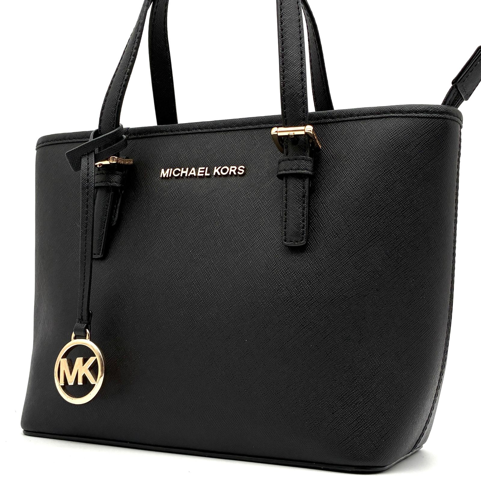 未使用に近い MICHAELKORS マイケルコース ハンドバッグ レザー ロゴ 