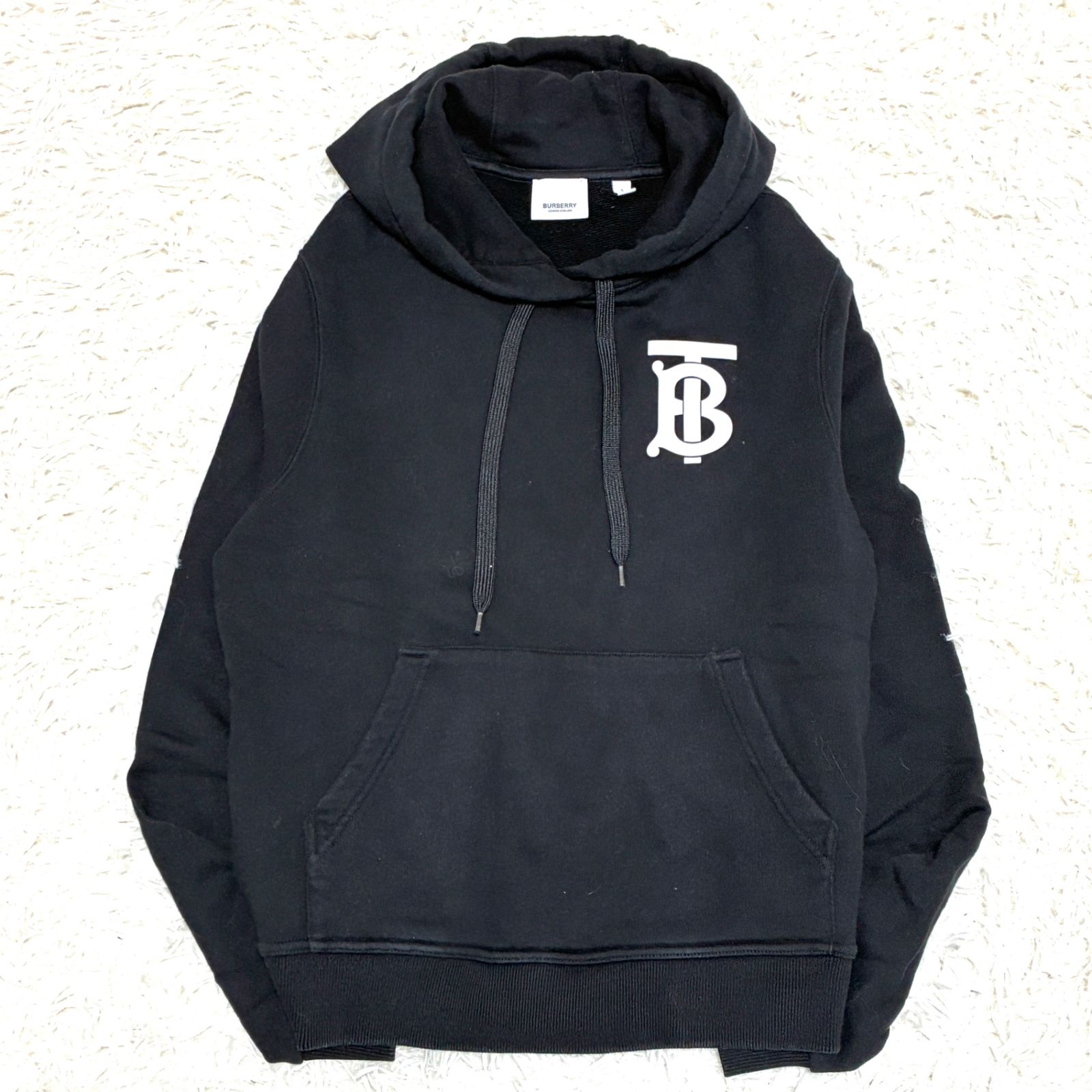 美品 BURBERRY バーバリー パーカー フーディ TBロゴプリント S 美品 BURBERRY バーバリー パーカー フーディ TBロゴプリント S