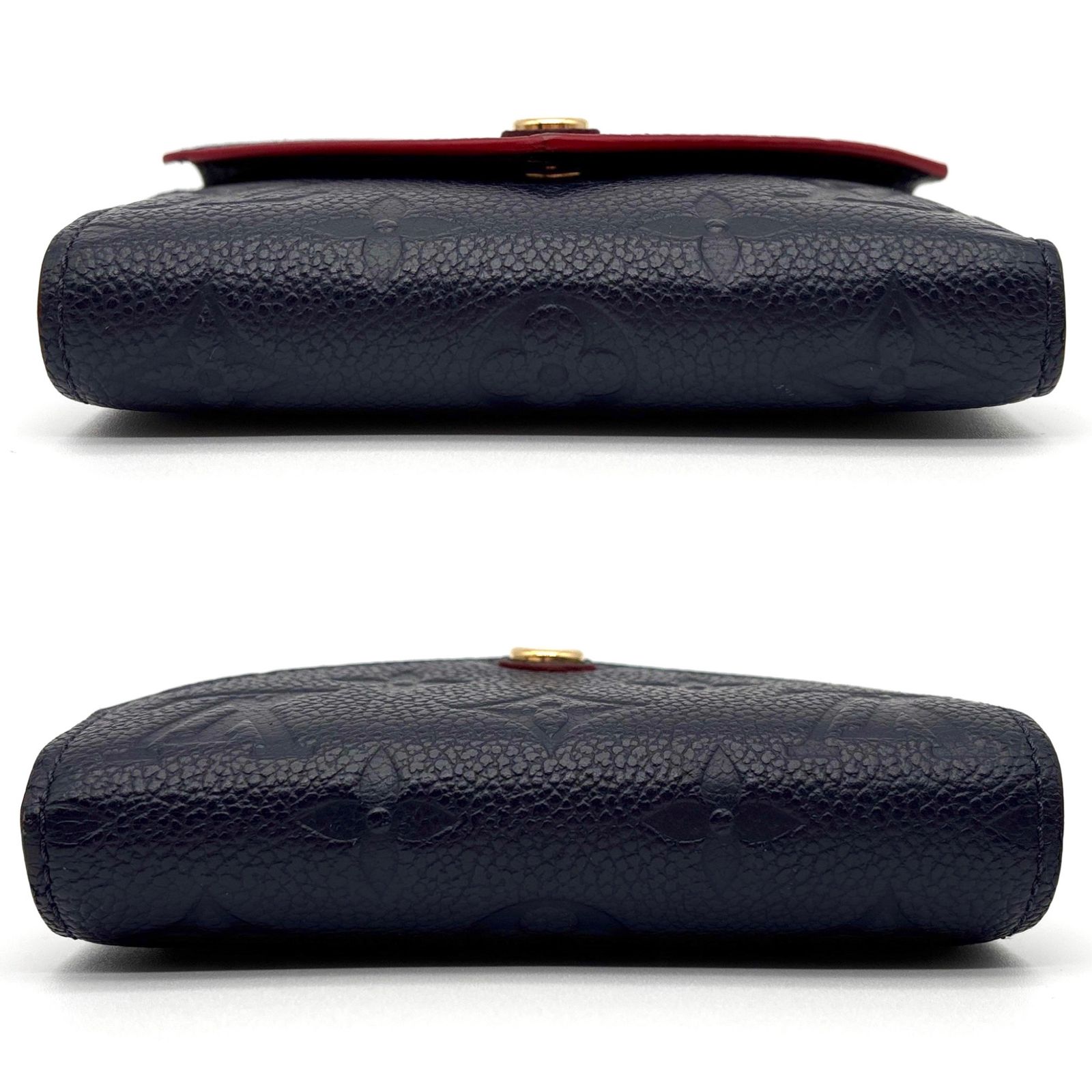 美品 RFIDモデル LOUIS VUITTON ルイヴィトン ポルトフォイユ ヴィクトリーヌ モノグラム アンプラント マリーヌルージュ M64577 三つ折り財布 レディース コンパクトウォレット ネイビー ルイヴィトン 三つ折り財布 ポルトフォイユヴィクトリーヌ モノグラム