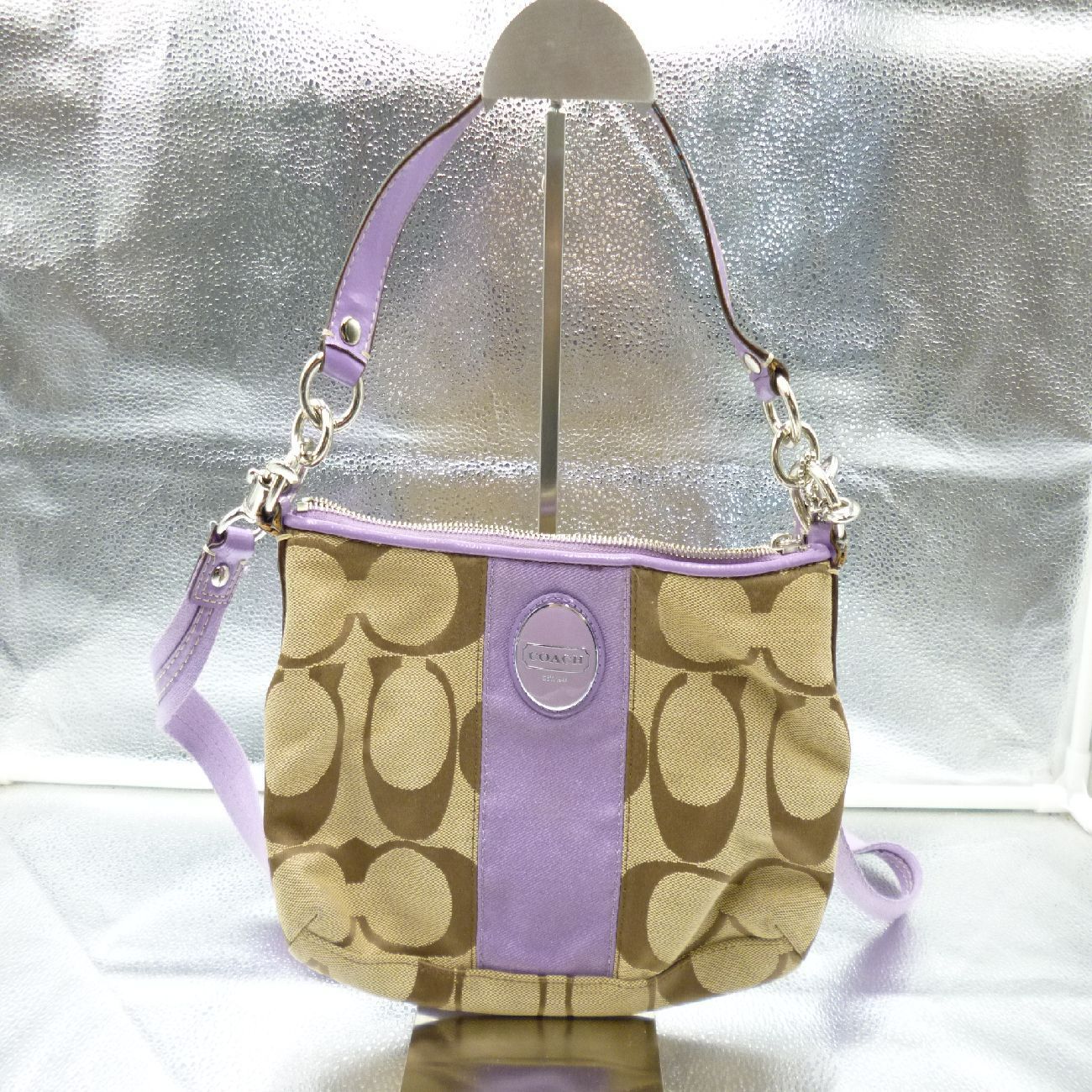 COACH コーチ 2way ショルダーバッグ ハンドバッグ シグネチャー柄 