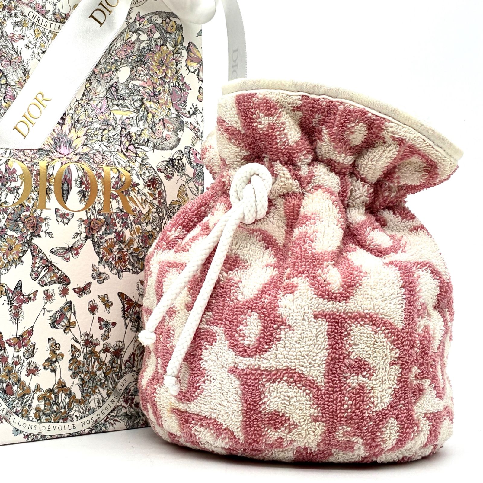正規品 Christian Dior クリスチャンディオール ポーチ タオルバッグ 