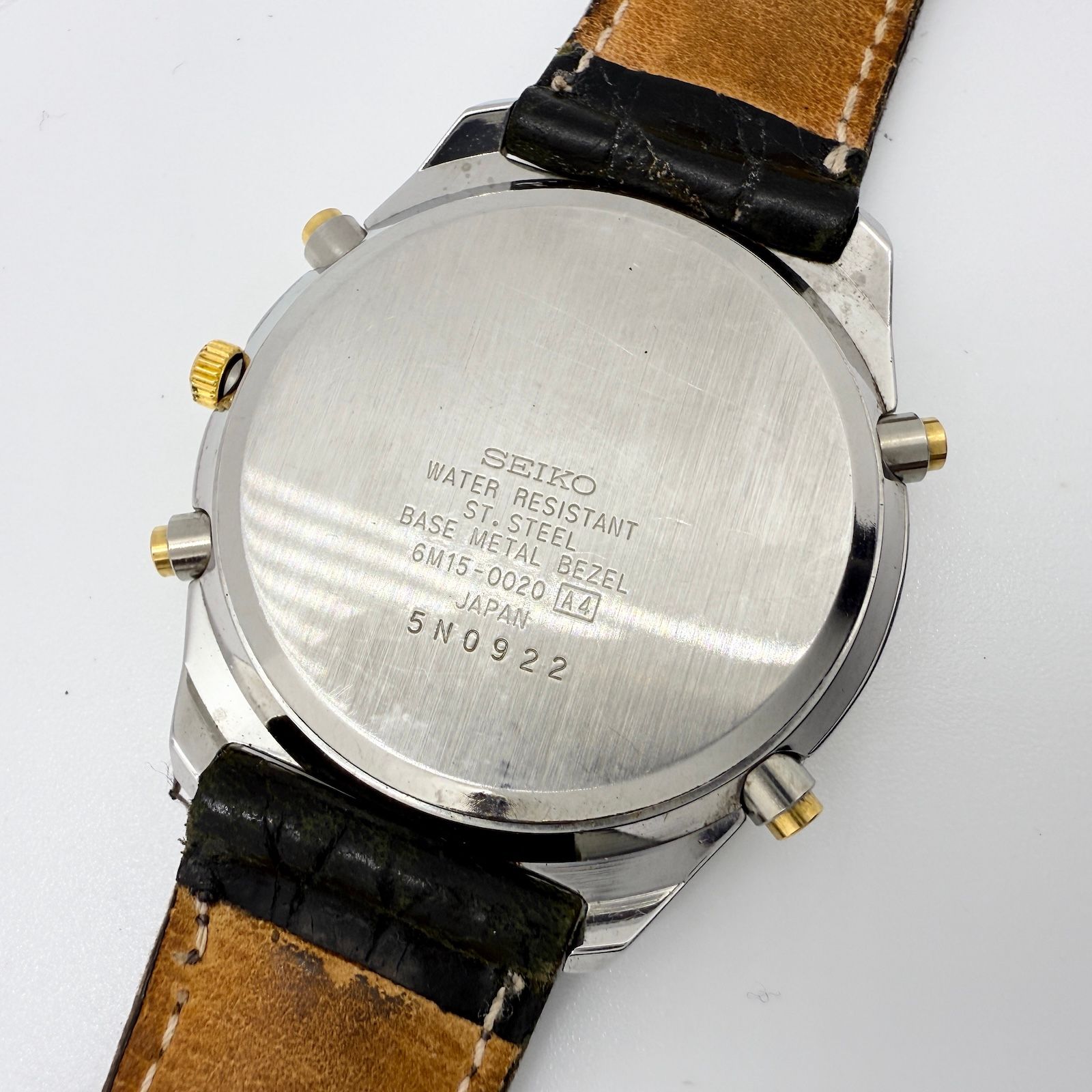 1円スタート】【訳あり品】SEIKO セイコー 6M15-0020 ワールドタイマー 