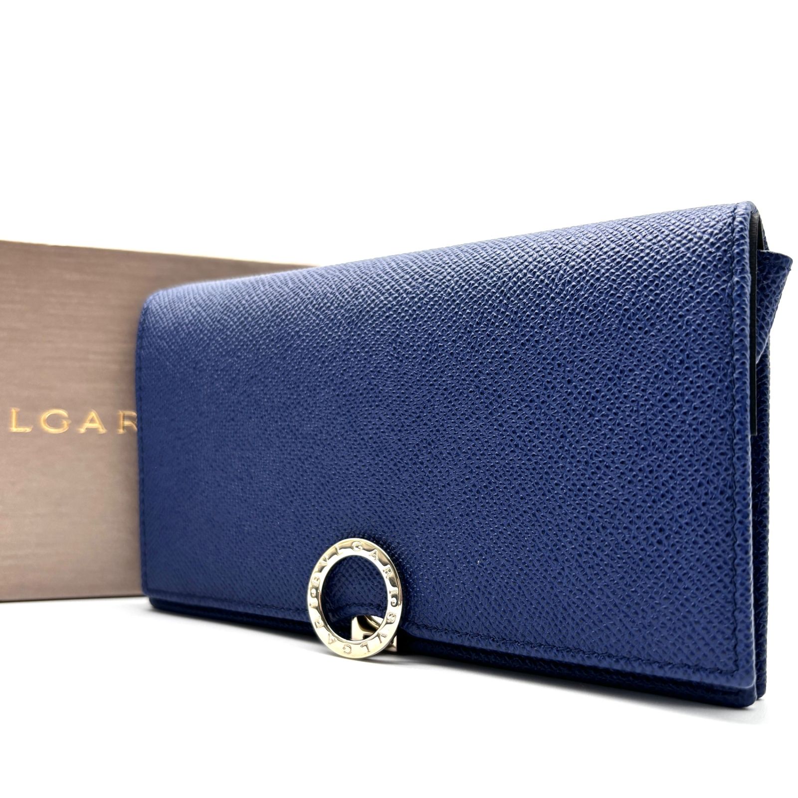 未使用級 RFIDモデル BVLGARI ブルガリ 長財布 ロゴマニア クリップ 