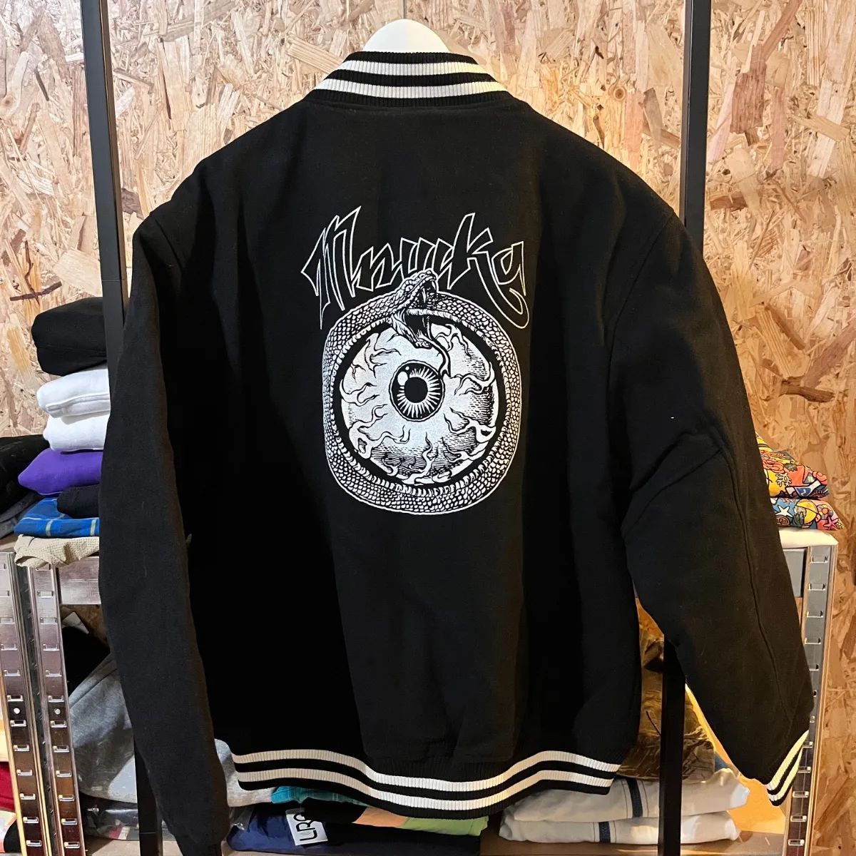 アウトレット】MISHKA（ミシカ）KEEP WATCH Varsity Jacket / Black 