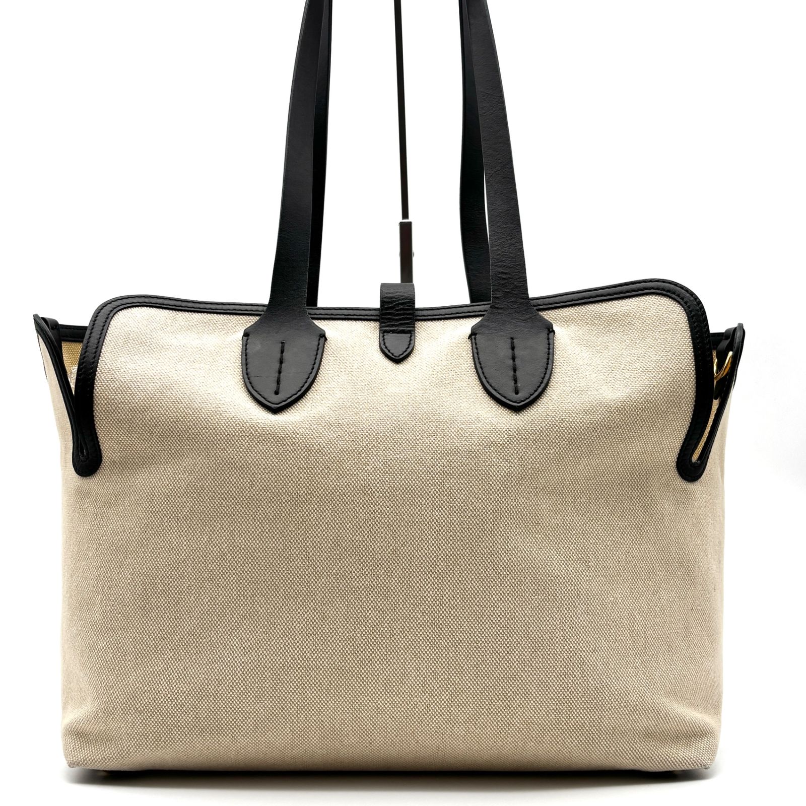 美品 BURBERRY バーバリー ソフト ミディアム トートバッグ ロゴ 