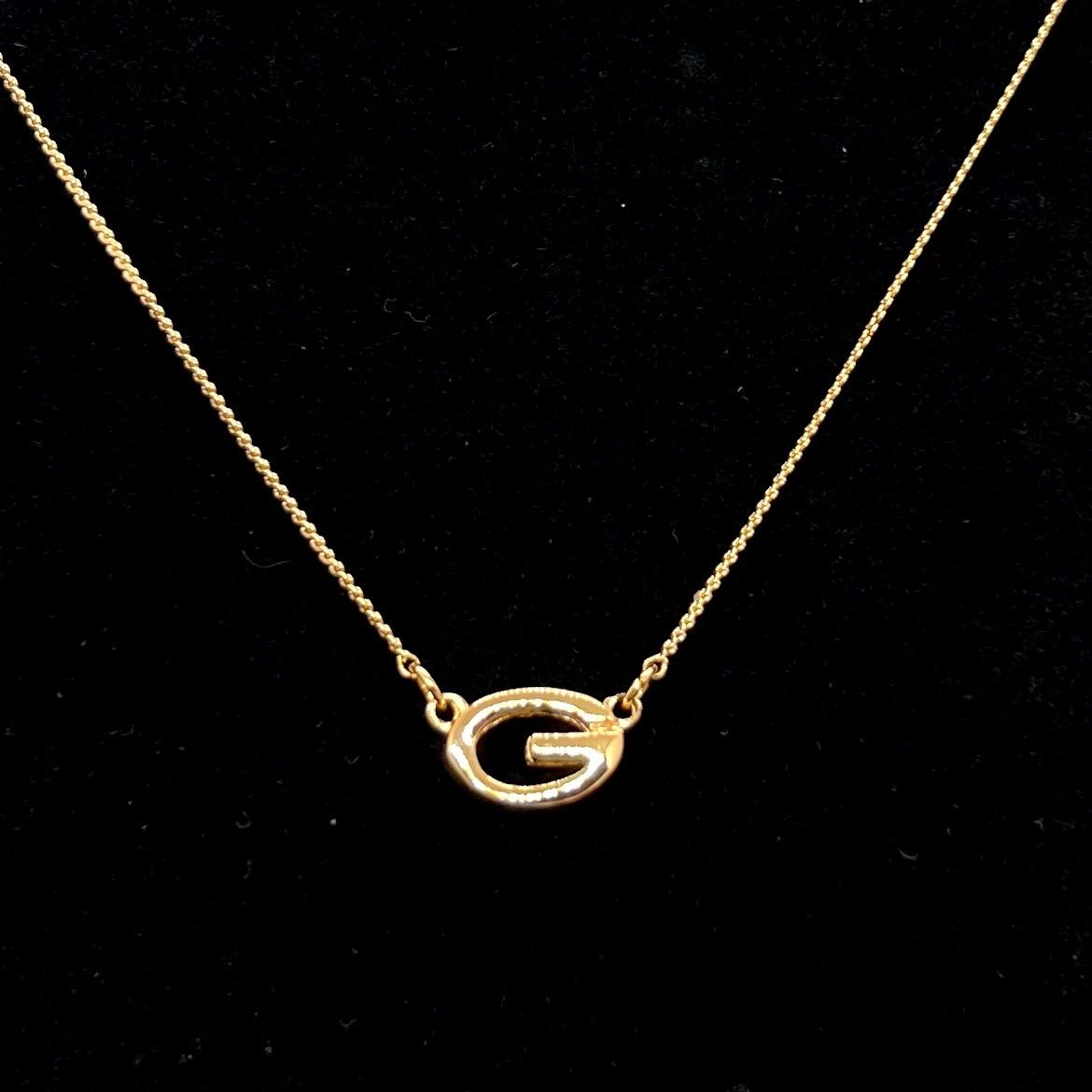 極美品☆ GIVENCHY ジバンシー ヴィンテージ ネックレス Gロゴ 