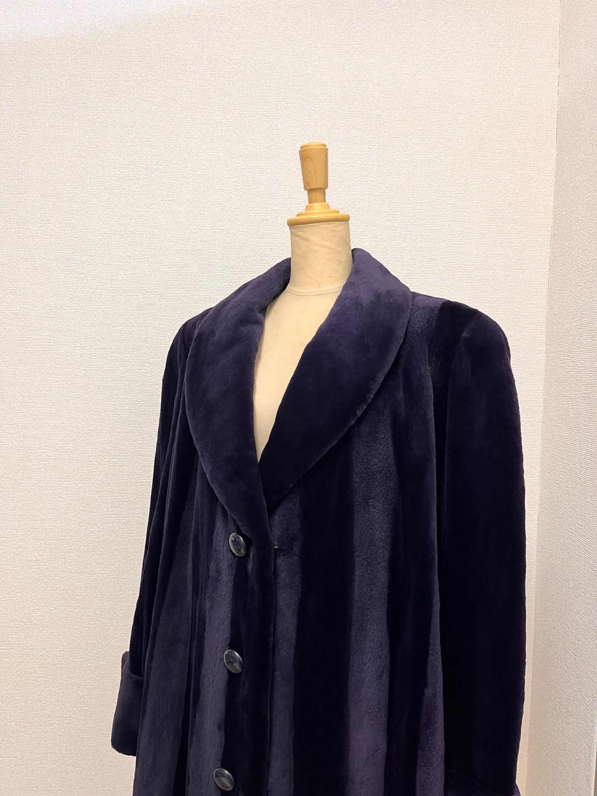 シェアードミンクコート パープル 毛皮 C2602265 - メルカリ