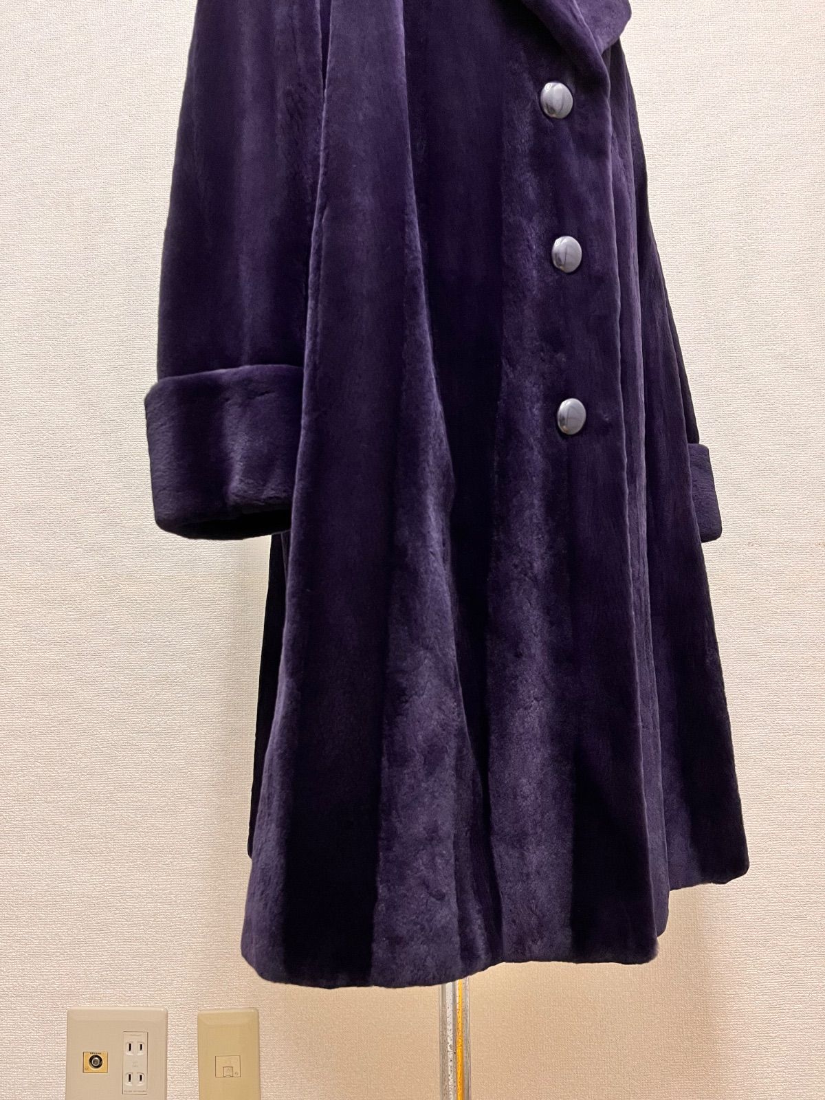 シェアードミンクコート パープル 毛皮 C2602265 - メルカリ