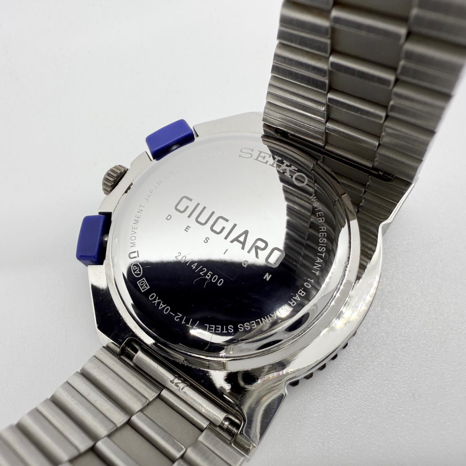SEIKO セイコー ジウジアーロデザイン 7T12-0AX0 ブルー QZ メンズ