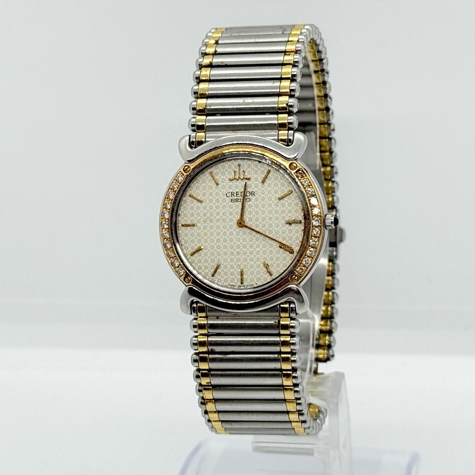 SEIKO セイコー リネアクルバ サイドダイヤ クレドール 5A74-0190 