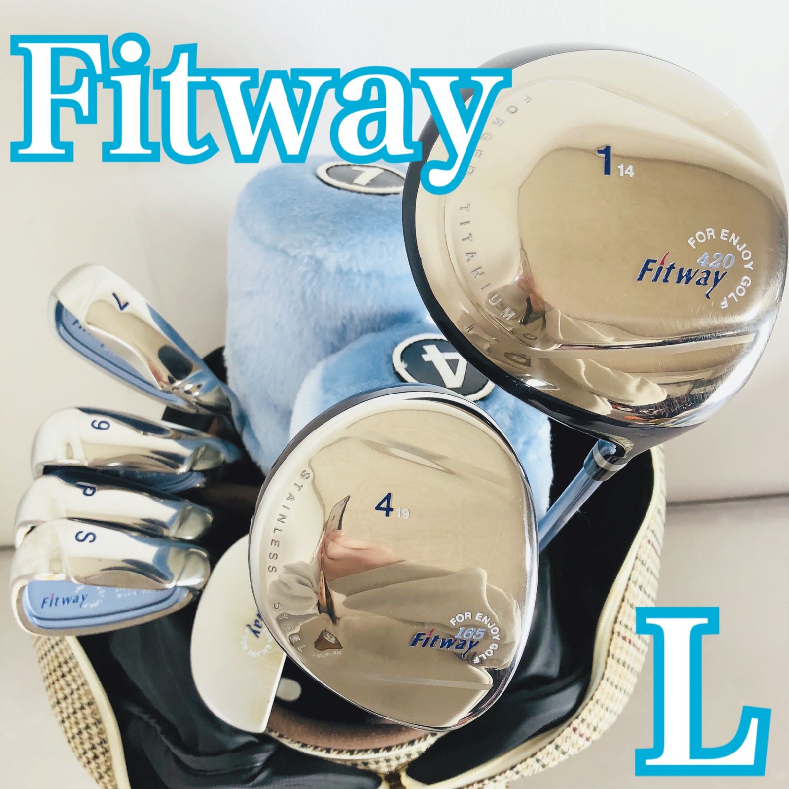 初心者 ゴルフ Fitway フィットウェイ 右利き L 女性 セット クラブの