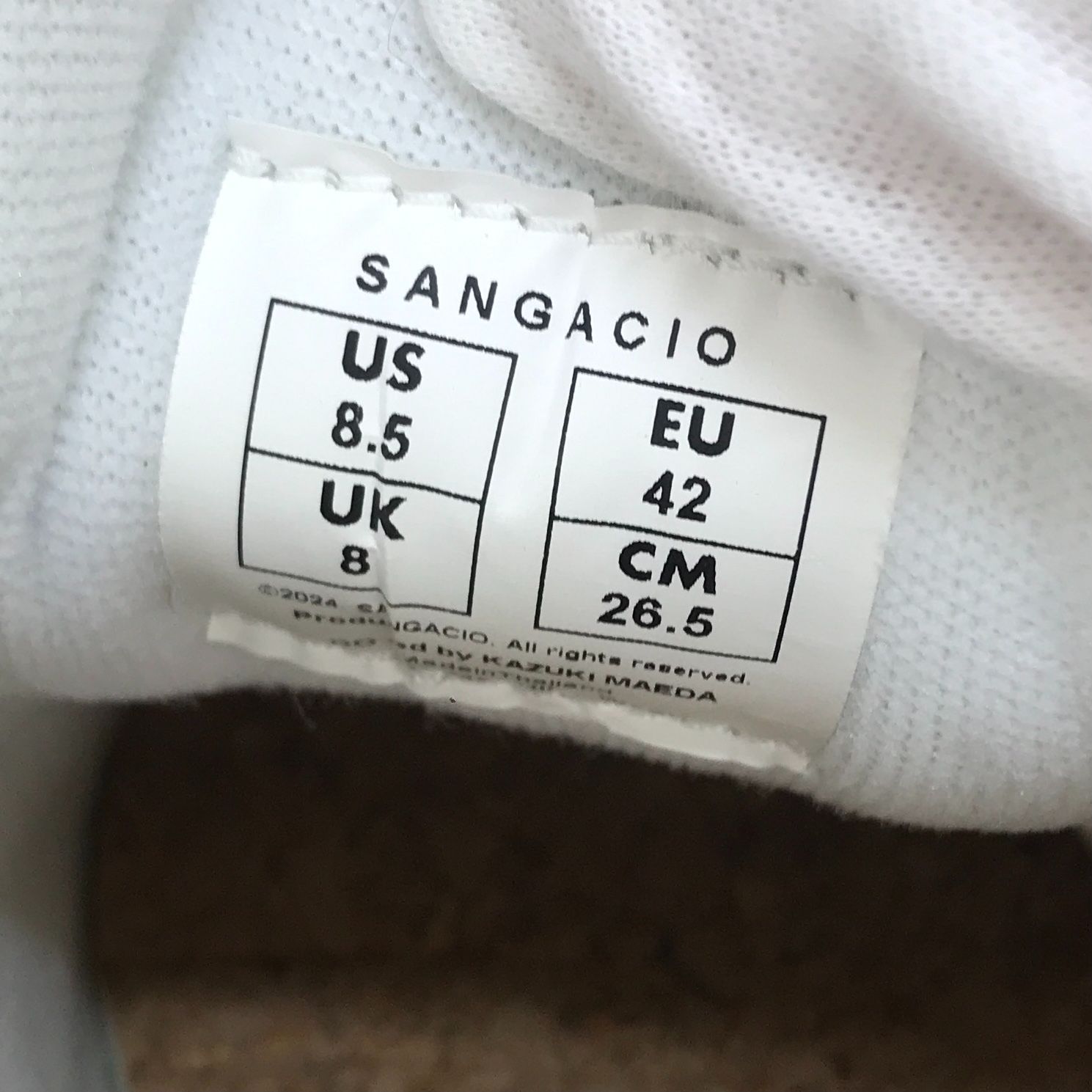 SANGACIO ORGANIC にゅ 日本サイズ:約 26.5cmアウトソール:約 29cm底幅 
