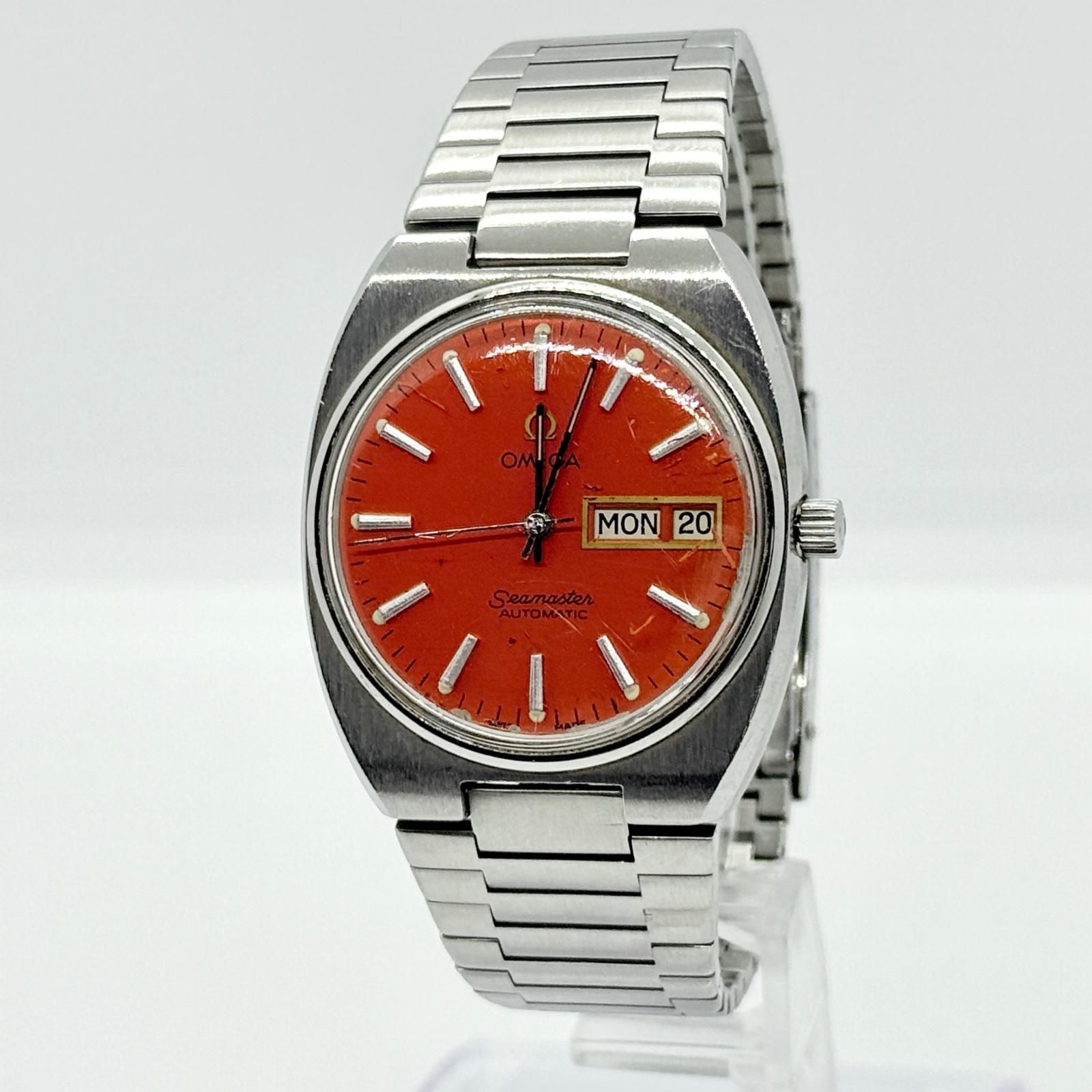 OMEGA オメガ SEAMASTER. シーマスター オレンジ AT ボーイズ 希少文字 
