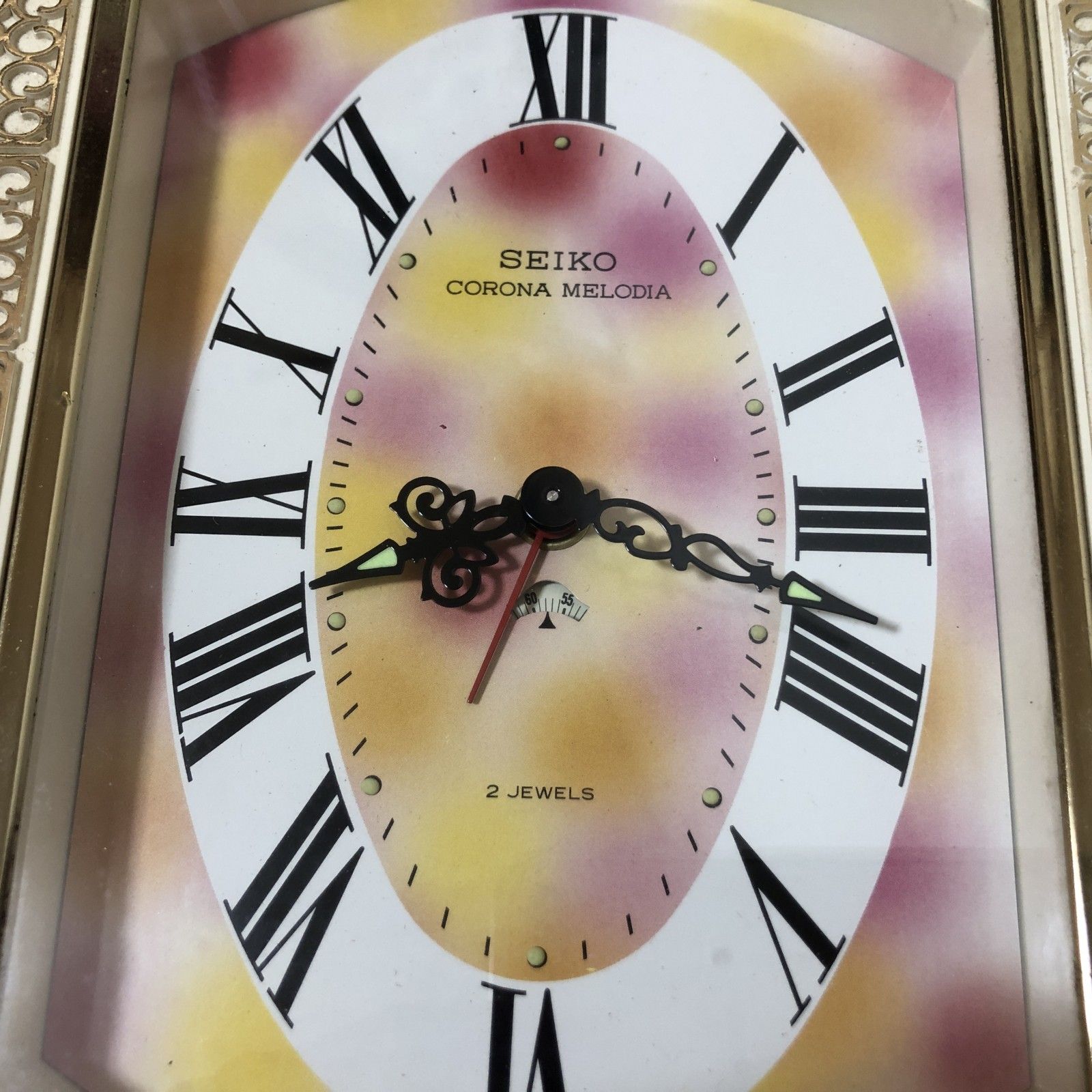 昭和レトロ SEIKO 手巻き置時計（オルゴール付）CORONA MELODIA