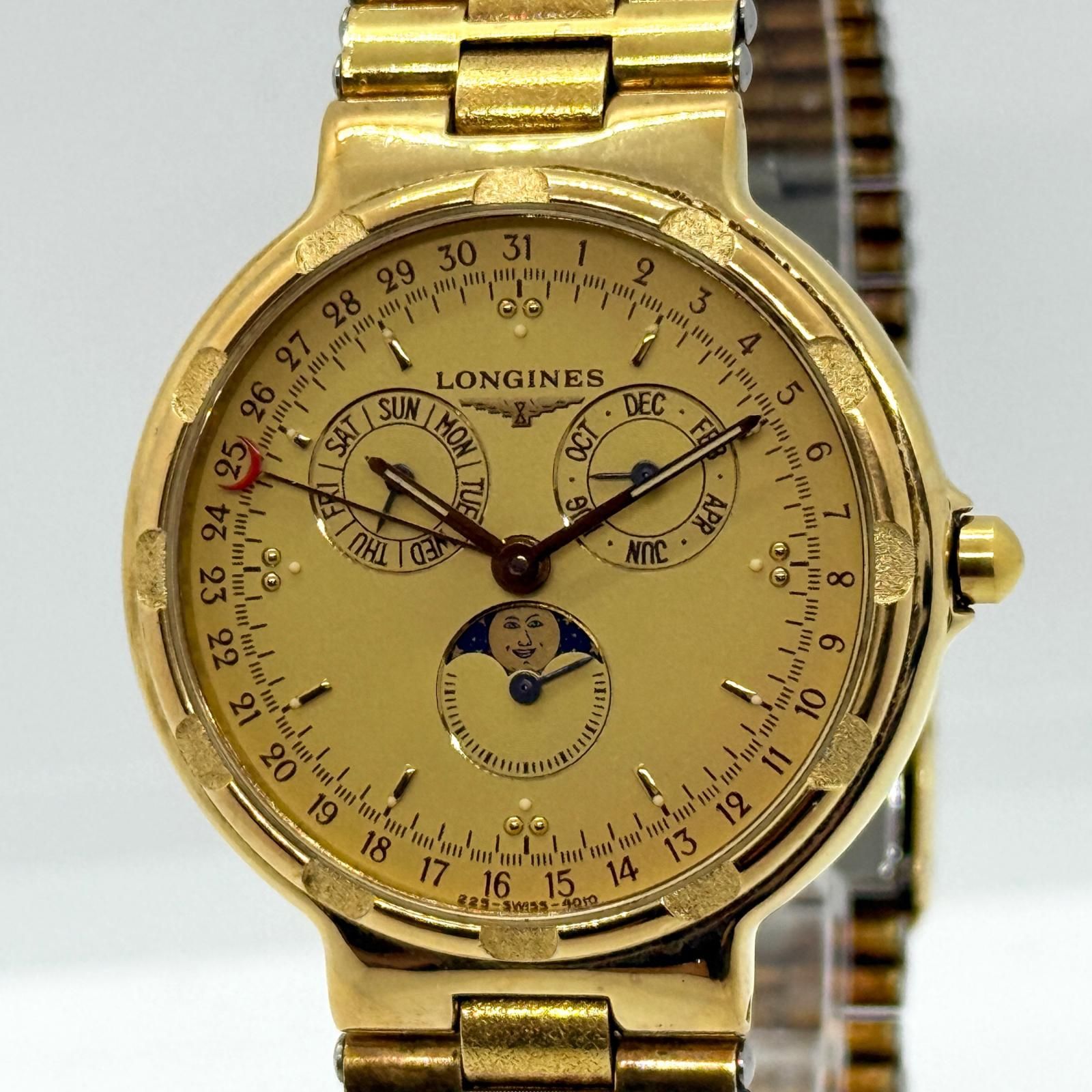 LONGINES ロンジン コンクエスト 24921860 ゴールド QZ メンズ 腕時計