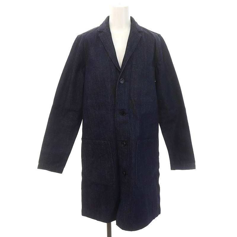 ハイク HYKE デニム チェスターコート スプリングコート ロング 1 紺