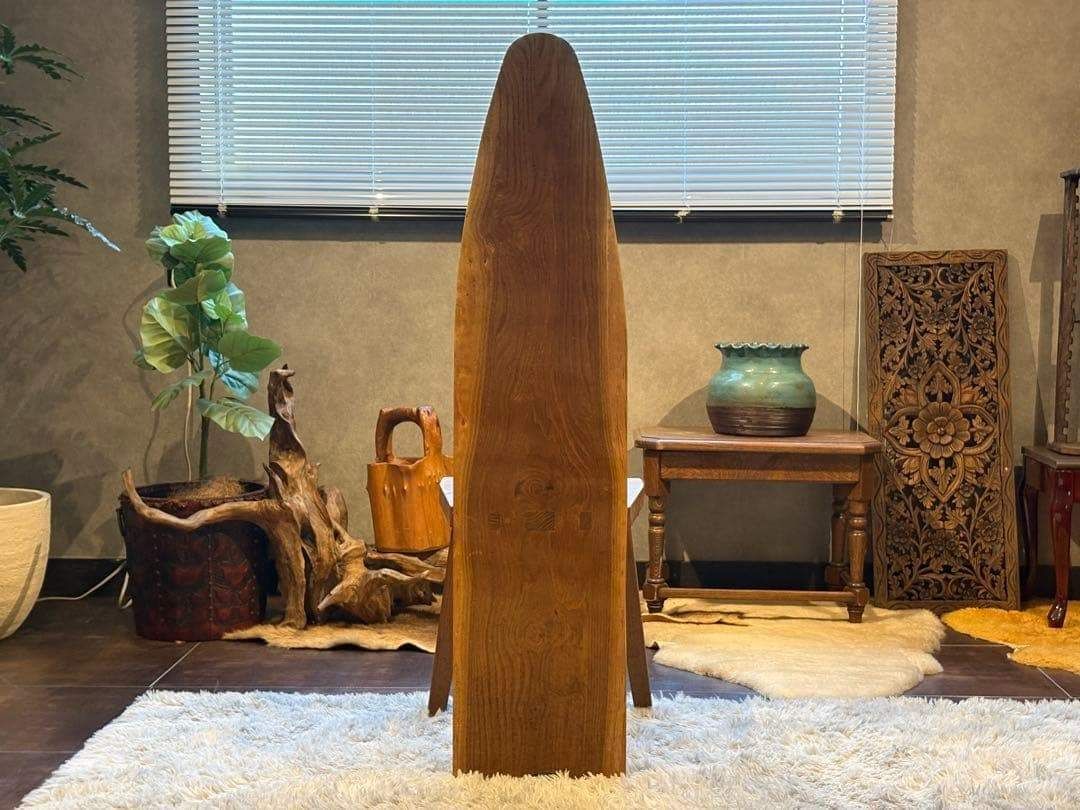 ③ 希少 レトロ 無垢材 ヴィンテージ カフェ 店舗什器 ハイバック