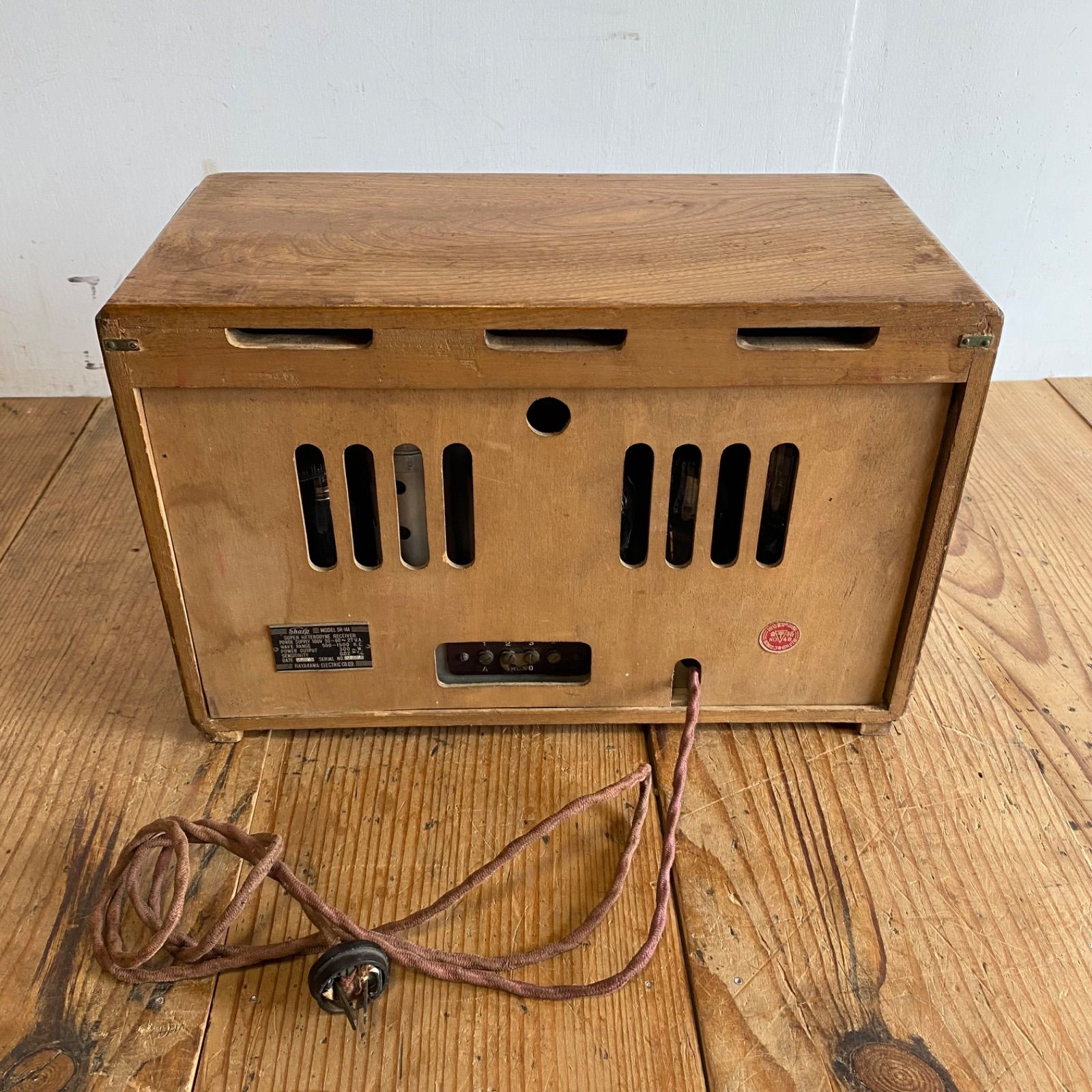 アンティーク シャープ sharp 真空管 ラジオ 動作確認済み Y669 - メルカリ