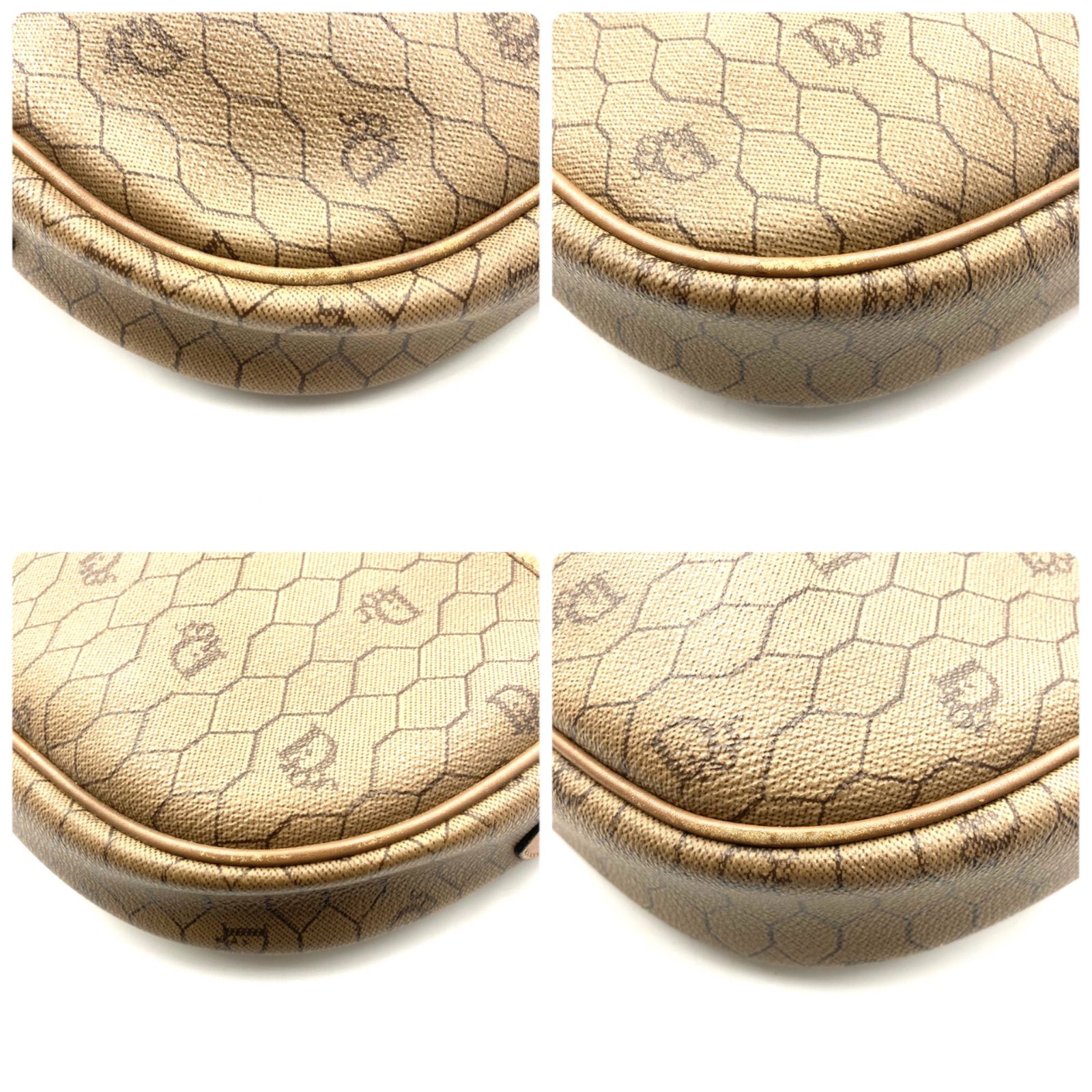 □良品□Christian Dior クリスチャンディオール ハニカム柄 CDロゴ 