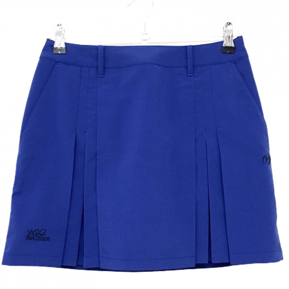 超美品】マスターバニー スカート ブルー 地模様 ロゴ刺しゅう