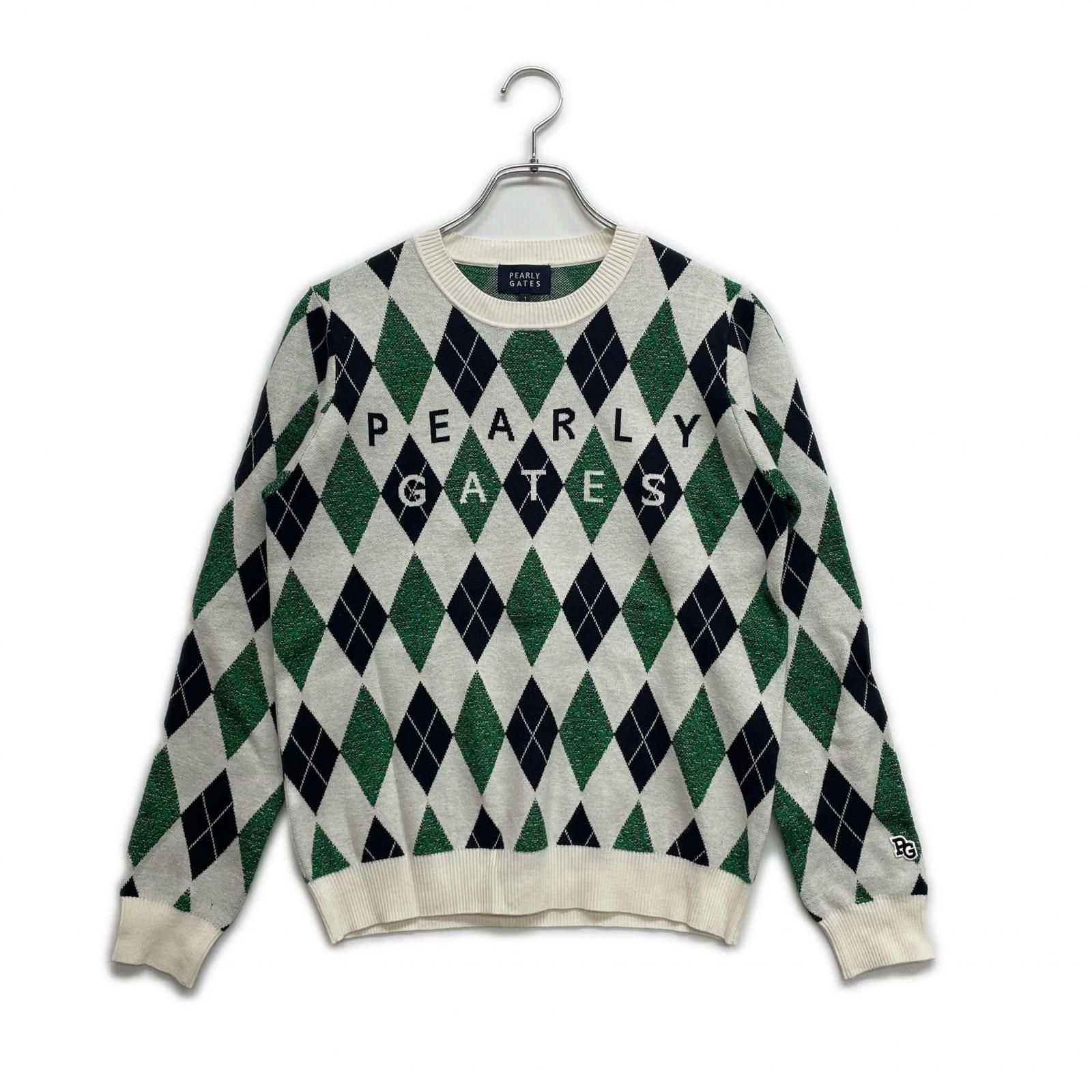 PEARLY GATES パーリーゲイツ　アーガイル　ニット レディース パーリーゲイツ PEARLY GATES ニット 1(M) グリーン系