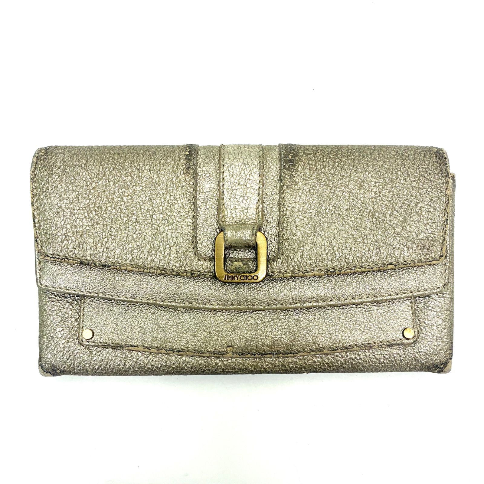 ◇JIMMY CHOO◇ジミーチュウ 長財布 メタリック ゴールド - メルカリ