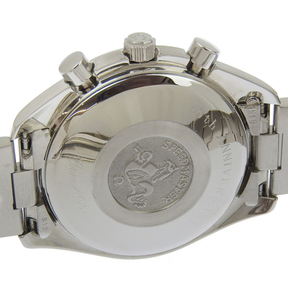  本物保証 オメガ OMEGA スピードマスター 40周年記念モデル 3511 60 オレンジ文字盤 SS 自動巻 39ミリ メンズ 冬コーデ 自動巻き時計 腕時計(アナログ)