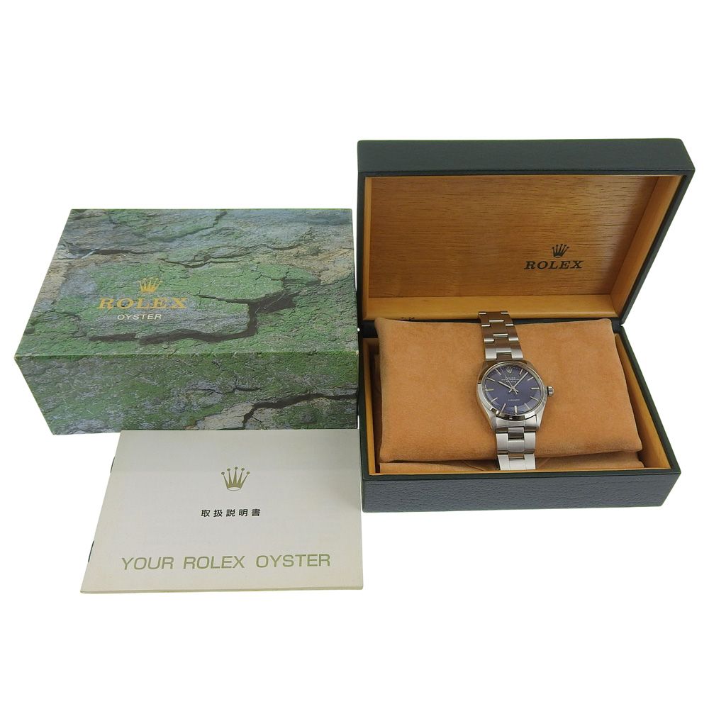 【本物保証】 箱付 新品同様 ロレックス ROLEX エアキング プレシジョン 5500 66番台(1980年頃) 青文字盤 SS 2025/12OH  アンティーク 本物保証】 箱付 新品同様 ロレックス ROLEX エアキング プレシジョン