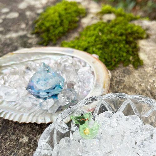 龍神のすず 《おはなもあな限定》盛り塩｜青龍｜ 1個 ｜ 金沢｜金箔入り龍神｜お財布｜お守り｜セット 珠洲 パワースポット おしゃれ  1年 交換不要 メモリーオイル プレゼント 女性 ギフト 玄関 トイレ 浄化 風水