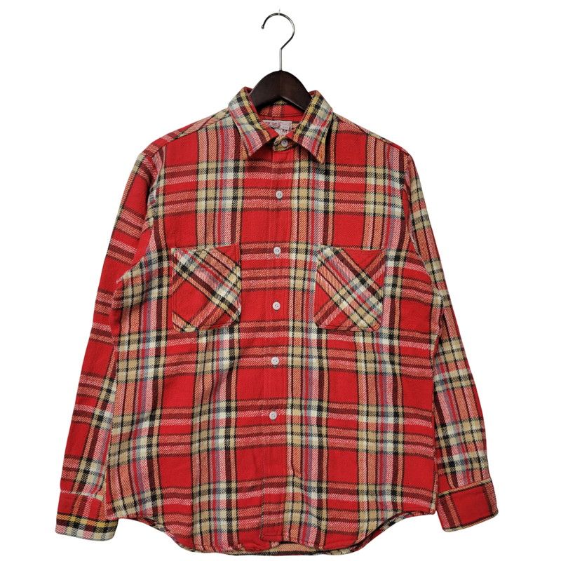 中尾です。☆70\u0027s 【中古品】 BIG MAC ビッグ マック 赤単色タグ HEAVY FLANNEL SHIRT ヘビー フランネル シャツ トップス 長袖 【146-260226-ya-12-izu】 BIG MAC チェック柄 ヘビーネルシャツ S☆60\u0027s