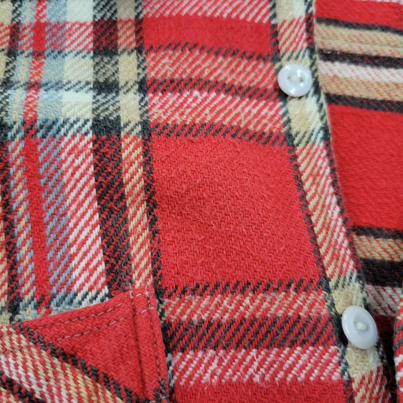 中尾です。☆70\u0027s 【中古品】 BIG MAC ビッグ マック 赤単色タグ HEAVY FLANNEL SHIRT ヘビー フランネル シャツ トップス 長袖 【146-260226-ya-12-izu】 BIG MAC チェック柄 ヘビーネルシャツ S☆60\u0027s