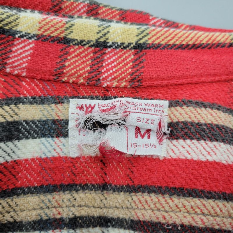 中尾です。☆70\u0027s 【中古品】 BIG MAC ビッグ マック 赤単色タグ HEAVY FLANNEL SHIRT ヘビー フランネル シャツ トップス 長袖 【146-260226-ya-12-izu】 BIG MAC チェック柄 ヘビーネルシャツ S☆60\u0027s