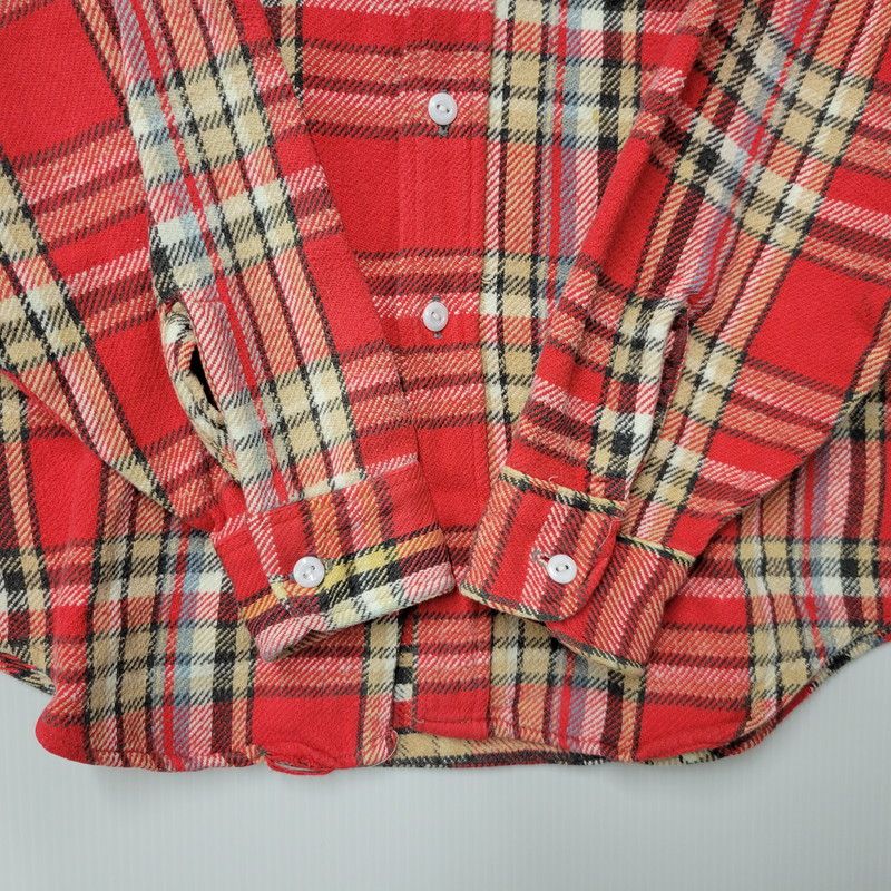 中尾です。☆70\u0027s 【中古品】 BIG MAC ビッグ マック 赤単色タグ HEAVY FLANNEL SHIRT ヘビー フランネル シャツ トップス 長袖 【146-260226-ya-12-izu】 BIG MAC チェック柄 ヘビーネルシャツ S☆60\u0027s