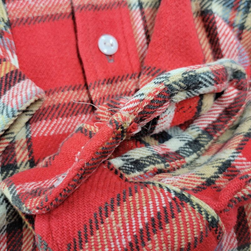 中尾です。☆70\u0027s 【中古品】 BIG MAC ビッグ マック 赤単色タグ HEAVY FLANNEL SHIRT ヘビー フランネル シャツ トップス 長袖 【146-260226-ya-12-izu】 BIG MAC チェック柄 ヘビーネルシャツ S☆60\u0027s