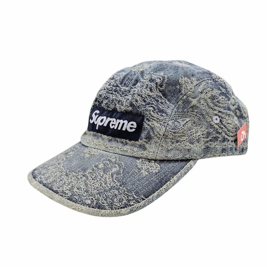 未使用品 25ss SUPREME Supreme Bandana Jacquard Denim Camp Cap