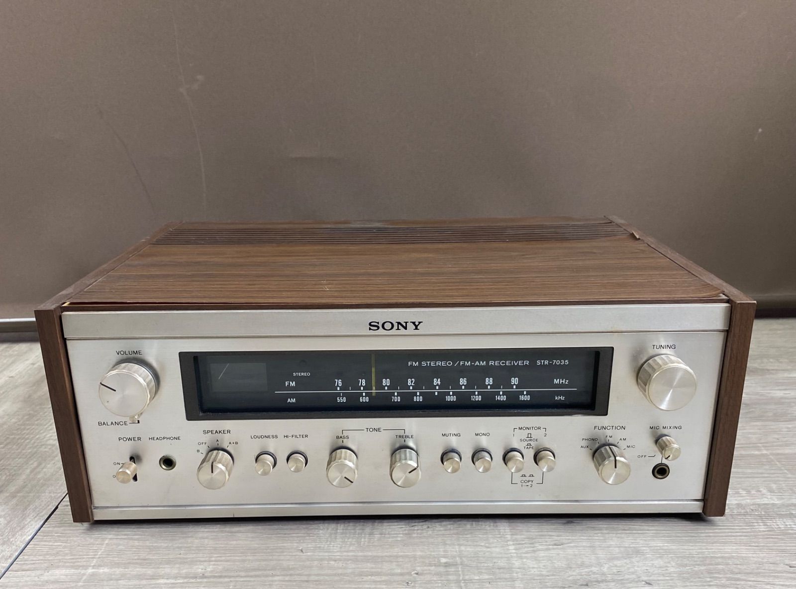SONY】ソニー STR-7035 FM/AM ステレオレシーバー 木目 チューナー