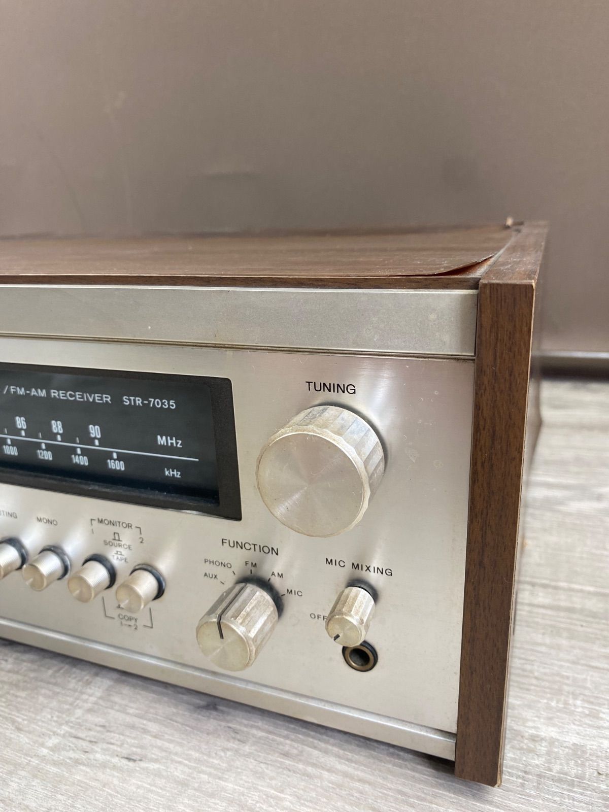 SONY】ソニー STR-7035 FM/AM ステレオレシーバー 木目 チューナー