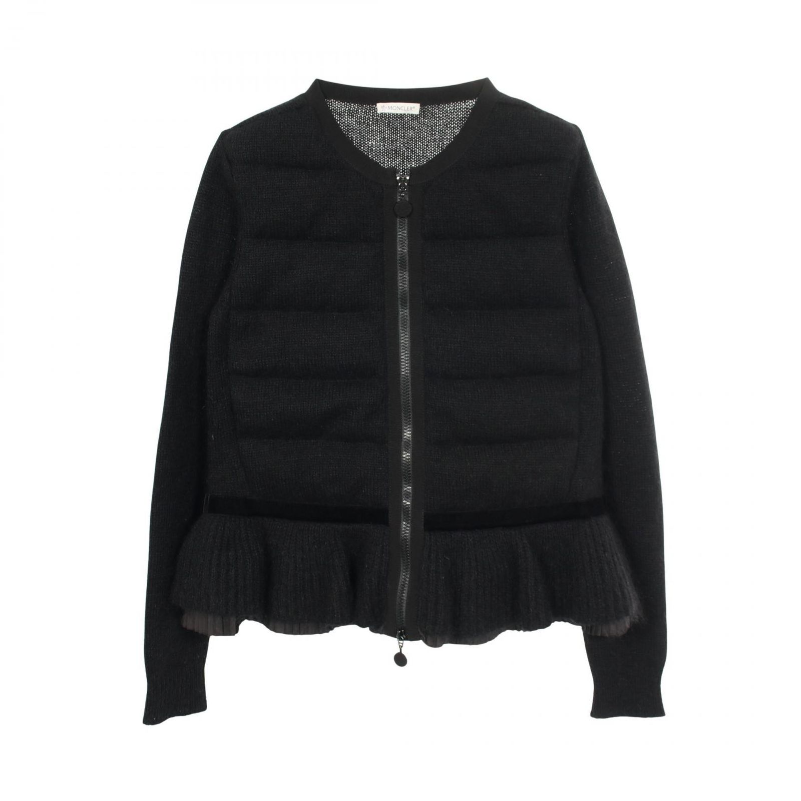 MONCLERフリルカーディガン MONCLER モンクレール カーディガン 異素材