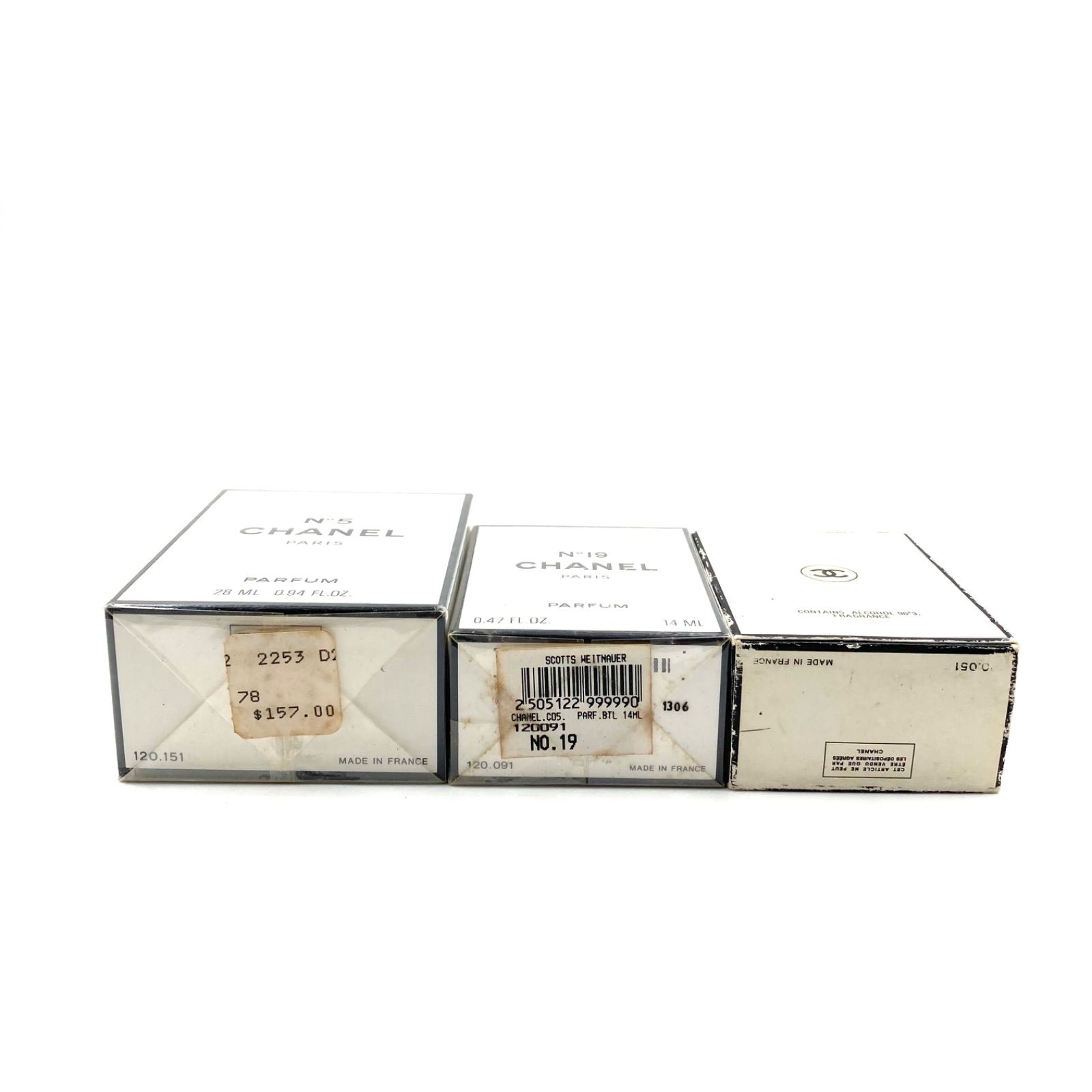 □未開封2つ□CHANEL シャネル 香水3本セット ①No5 28ml 未開封②No19