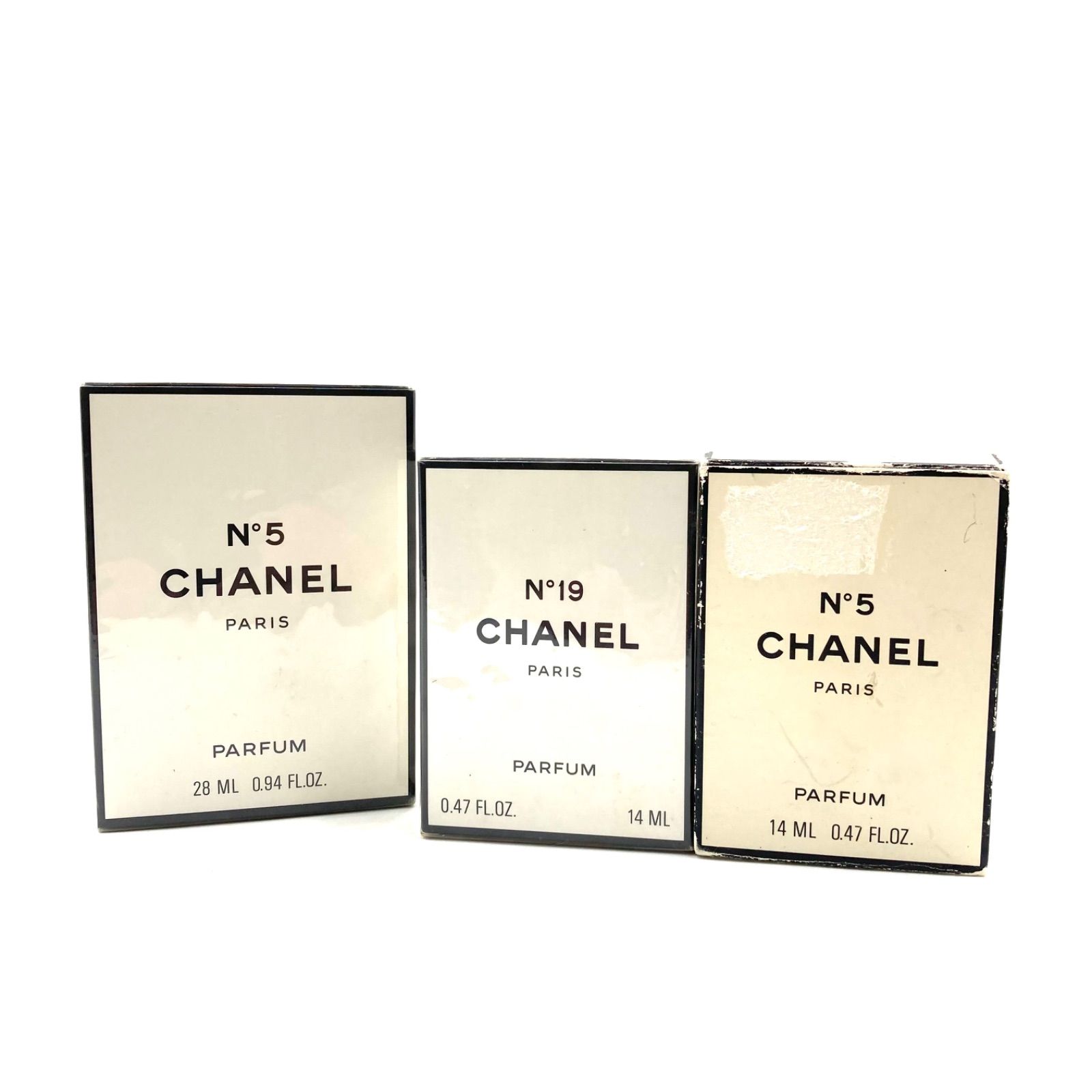 □未開封2つ□CHANEL シャネル 香水3本セット ①No5 28ml 未開封②No19