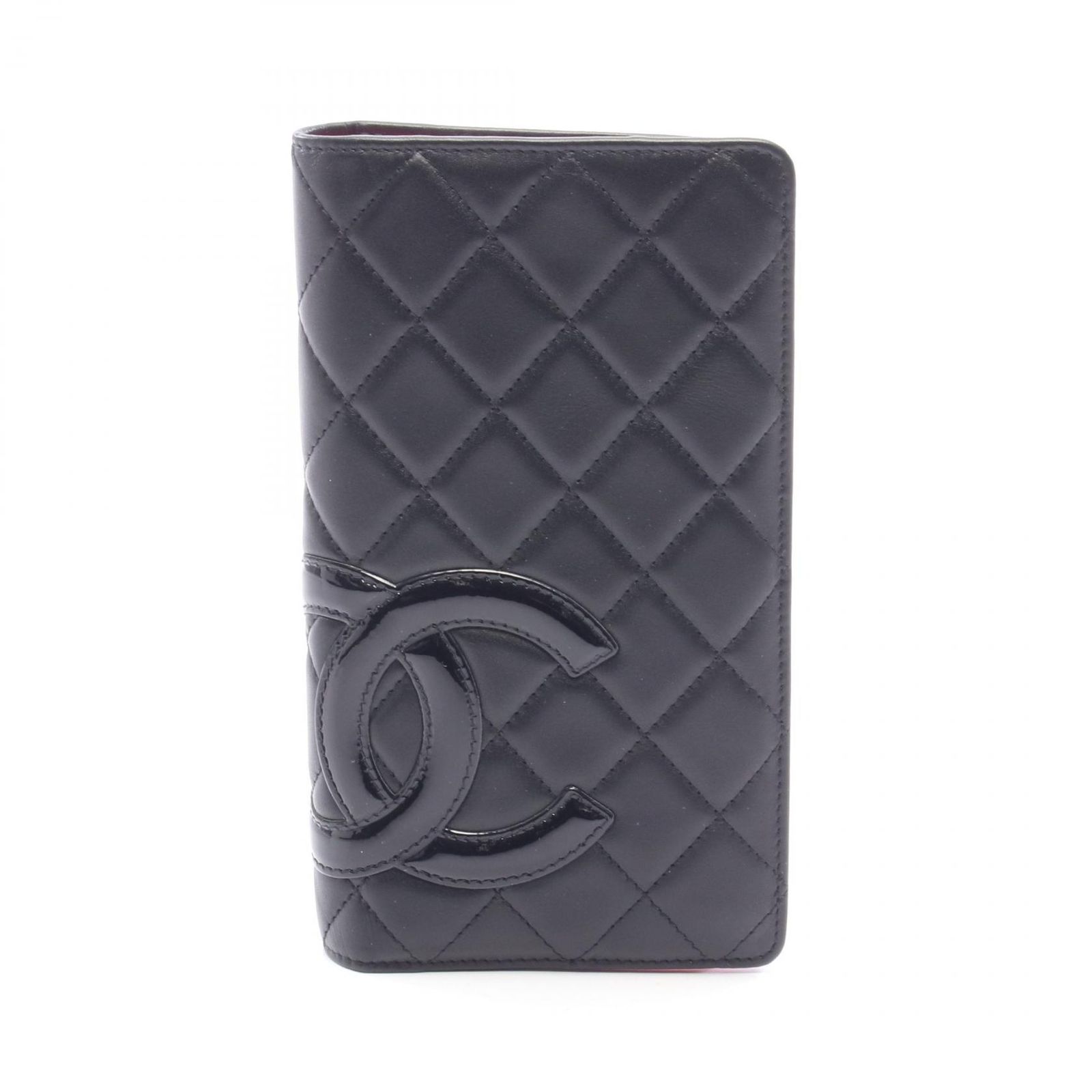 シャネル CHANEL 二つ折り長財布 カンボンライン ブラック/ブラック 