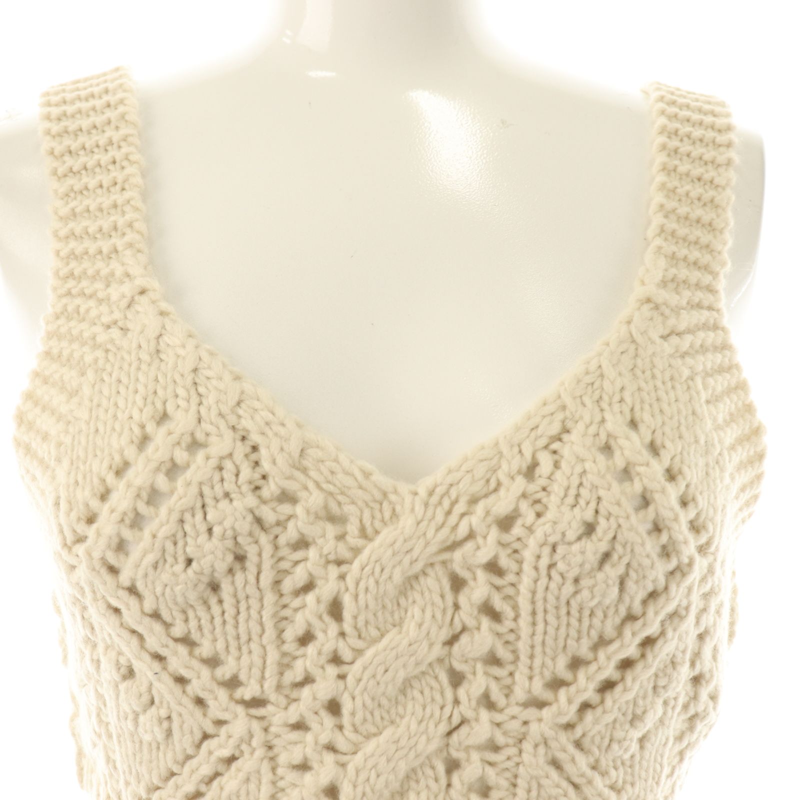 アンヌーク anuke 25AW Cable Knit Bustier ニットビスチェ F
