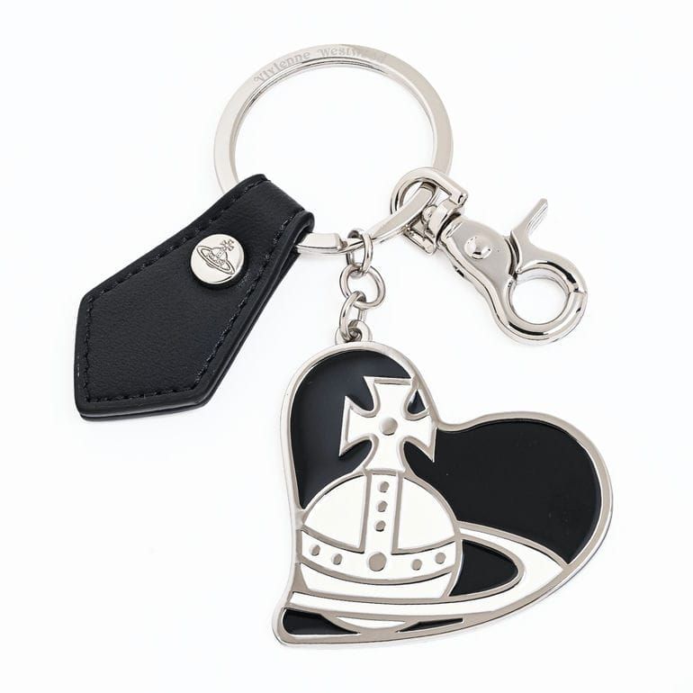 ヴィヴィアンウエストウッド Vivienne Westwood キーリング キーホルダー チャーム ORB HEART オーブ ハート ブラック シルバー 8203012TU OM002H N401