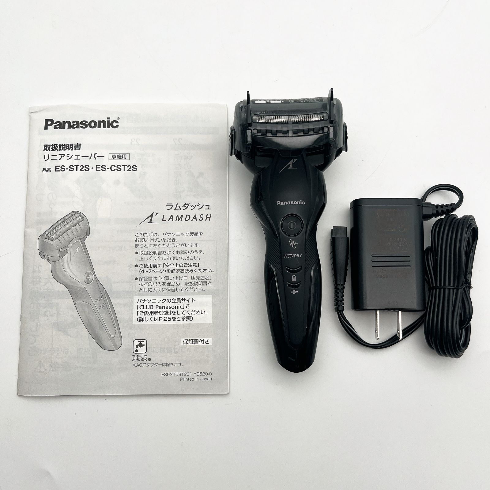 美品】Panasonic 電気シェーバー ラムダッシュ ES-CST2S-K ブラック