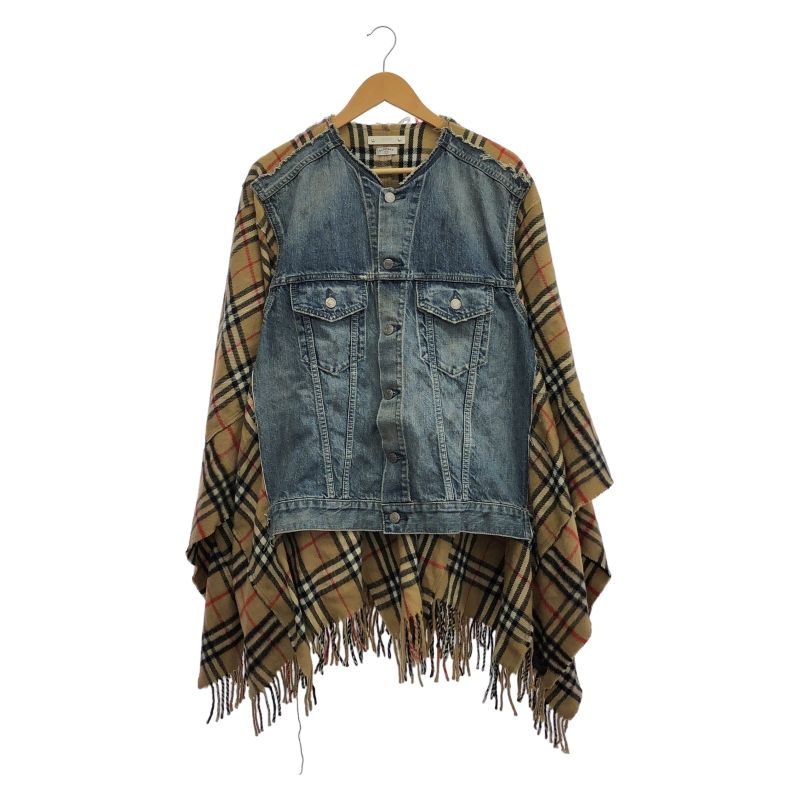 【中古】OLD PARK×MINEDENIM Denim Trucker JKT Poncho サイズM MND-21AWOP002-85-002 ブルー オールドパーク マインデニム[19][240019523368] 中古】OLD PARK×MINEDENIM Denim Trucker JKT Poncho サイズM MND