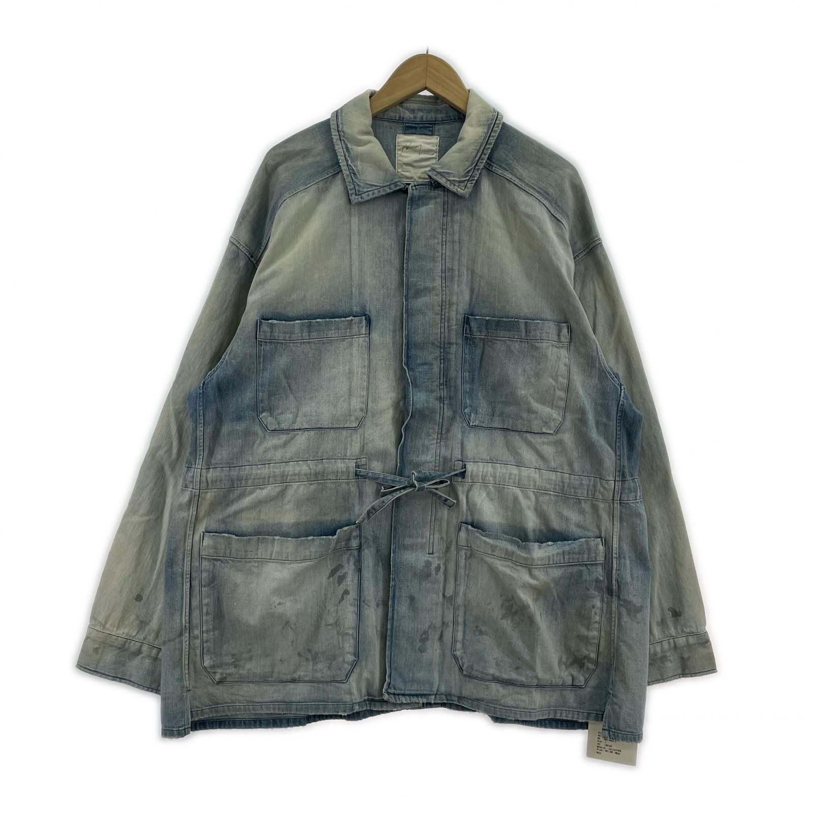 ANCELLM ﾃﾞﾆﾑｼﾞｬｹｯﾄ 24AW AGING DENIM SHIRT JACKET - メルカリ